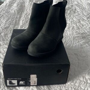 Sorel Women's Joan of Arctic Black Wedge Boots